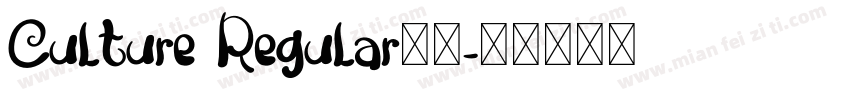 Culture Regular字体字体转换